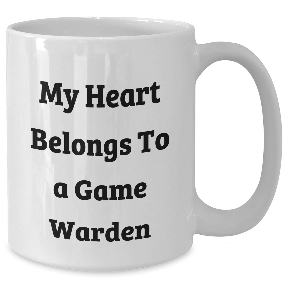 Funny Game Warden Gifts from Friends and Family, My Heart Belongs To A Game Warden White Coffee Mug for Him, Unique Father's Day Unique Gifts for Men - Additional