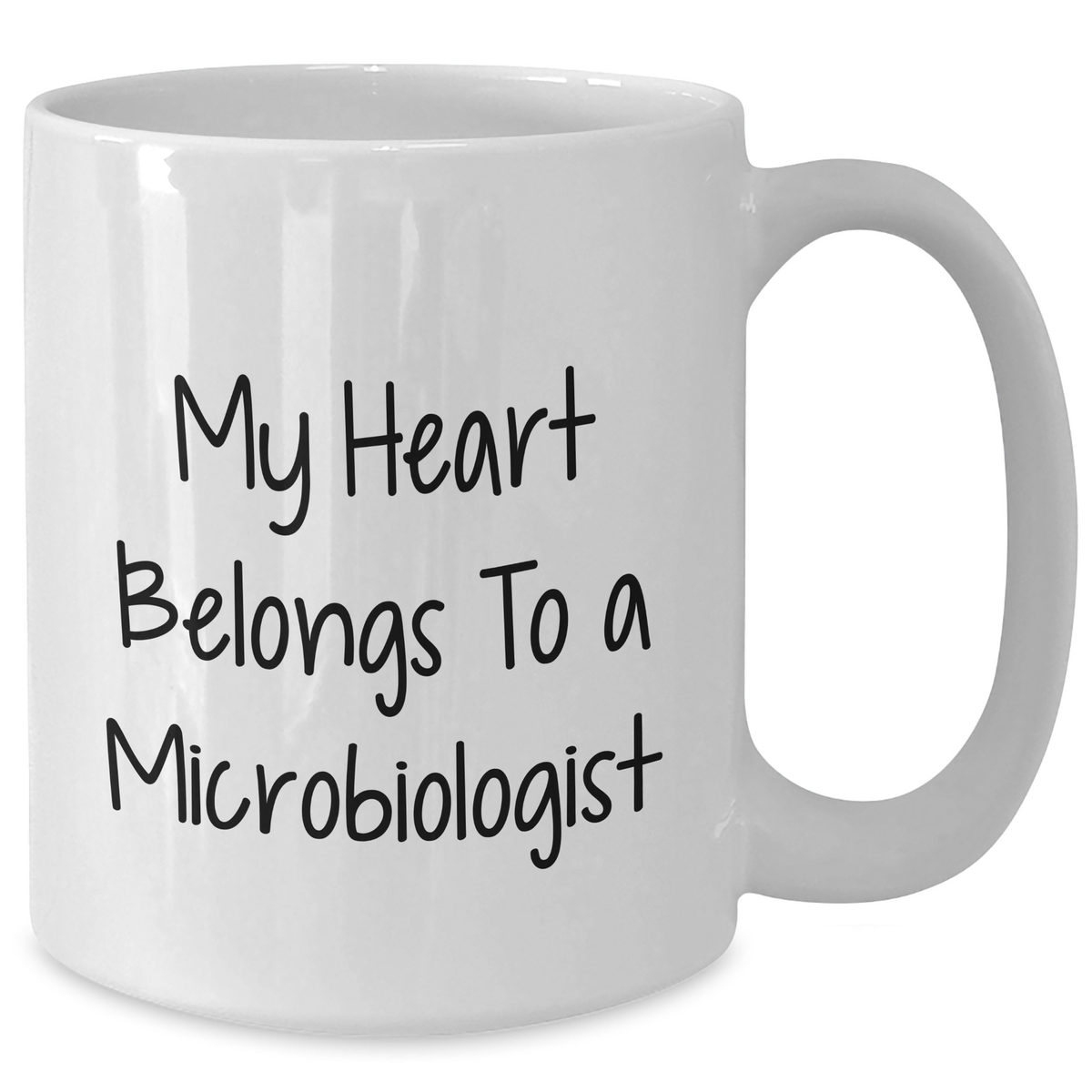 Funny Microbiologist Gifts from Friends - My Heart Belongs To A Microbiologist White Coffee Mug for Microbiologist Dad on Father's Day - Gifts for Microbiologist Men - Additional