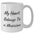 Funny Musician Gifts from Friends for Mother's Day - 'My Heart Belongs To A Musician' White Coffee Mug - Additional