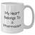 Funny My Heart Belongs To A Pharmacist White Coffee Mug Gifts from Family to Pharmacist on Father's Day - Additional