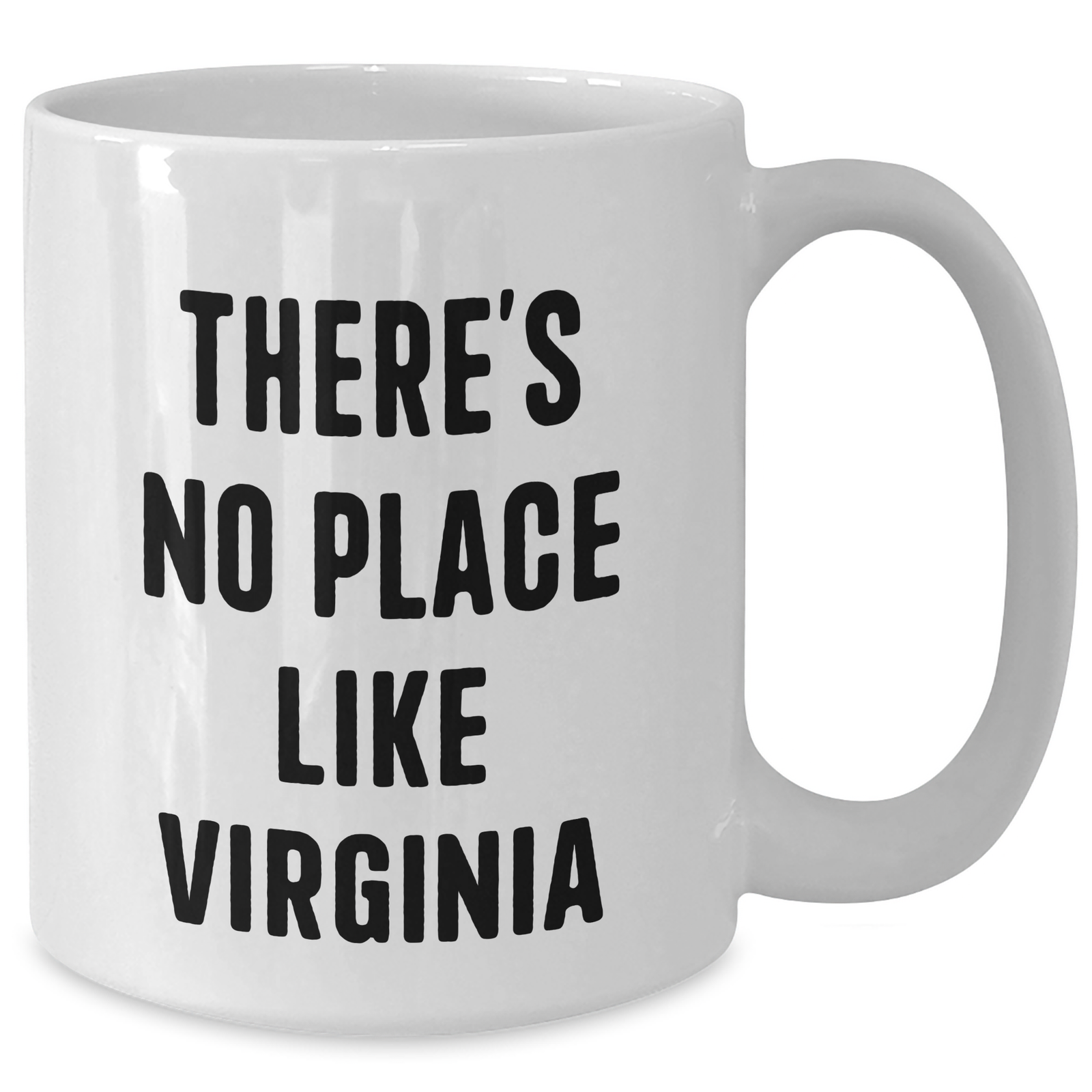 Virginia Gifts from Friends, Unique White Coffee Mugs with Funny Quote 'There's No Place Like Virginia' for Father's Day - Additional