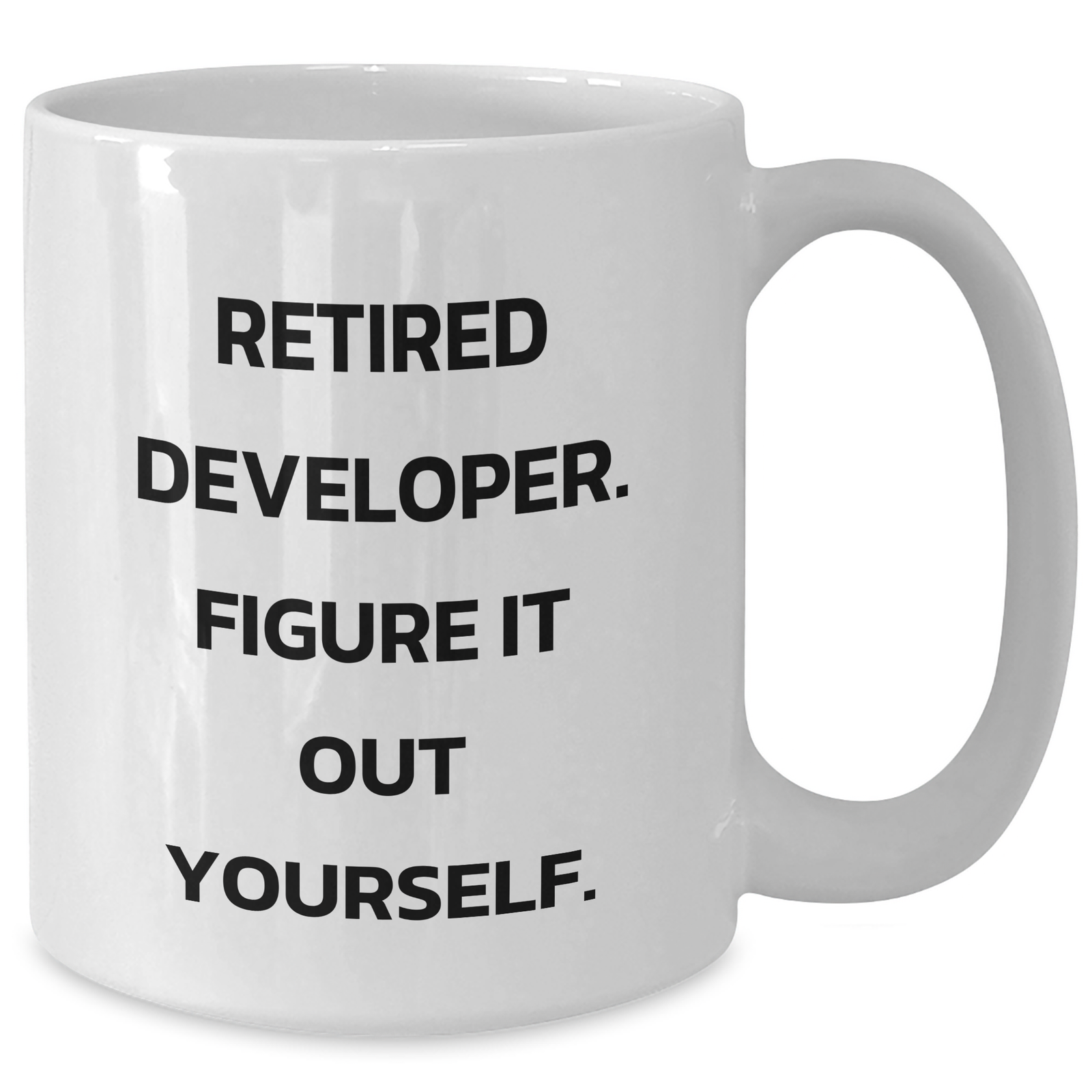 Funny Developer Gifts, Inspirational Quote White Coffee Mug, White, 11oz or 15oz, Gifts from Men to Developer, Perfect for Father's Day - Additional