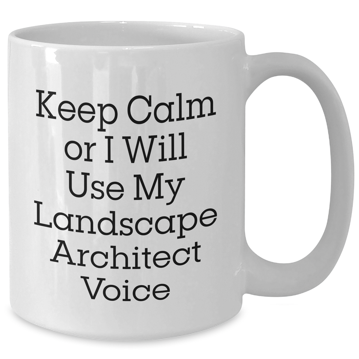 Funny Landscape Architect Gifts for Mom - Keep Calm or I'll Use My Landscape Architect Voice - White Coffee Mug, Gifts from Friends, Unique Mother's Day Unique Gifts for Her - Additional