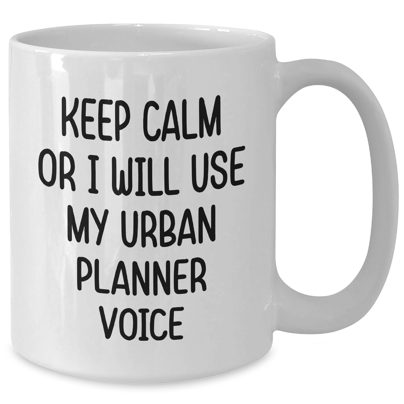 Funny Urban Planner Gifts from Friends to Men on Father's Day - White Coffee Mug with 'Keep Calm Or I Will Use My Urban Planner Voice' Quote, Gifts for Urban Planner Lovers - Additional
