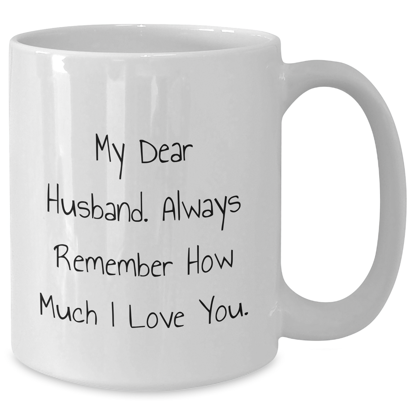 Funny Husband Gifts from Women, White Coffee Mug with My Dear Husband Always Remember How Much I Love You Quote for Father's Day - Additional