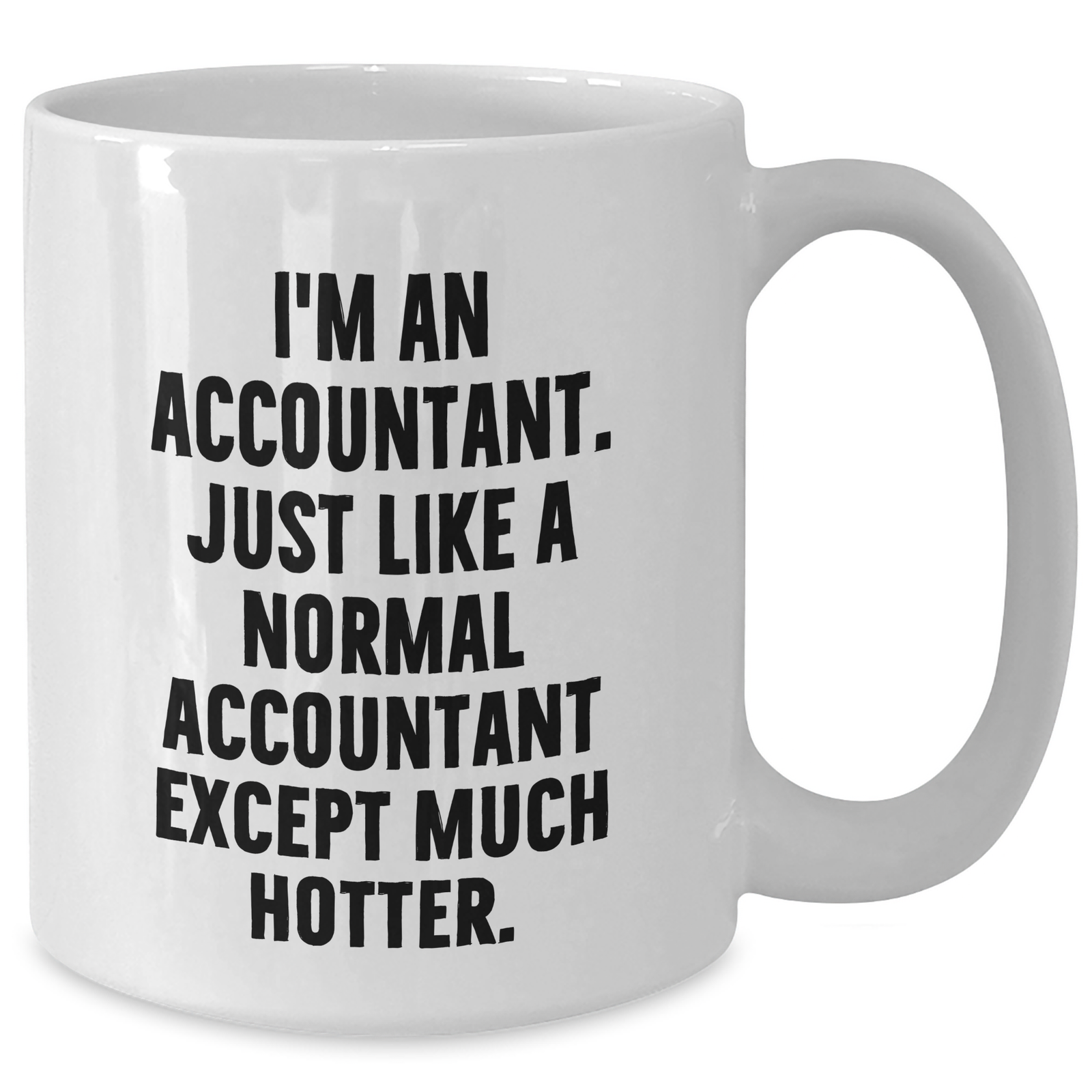 Funny Accountant Gifts, 'I'm An Accountant. Just Like A Normal Accountant Except Much Hotter.' White Coffee Mug for Mom's Day - Additional
