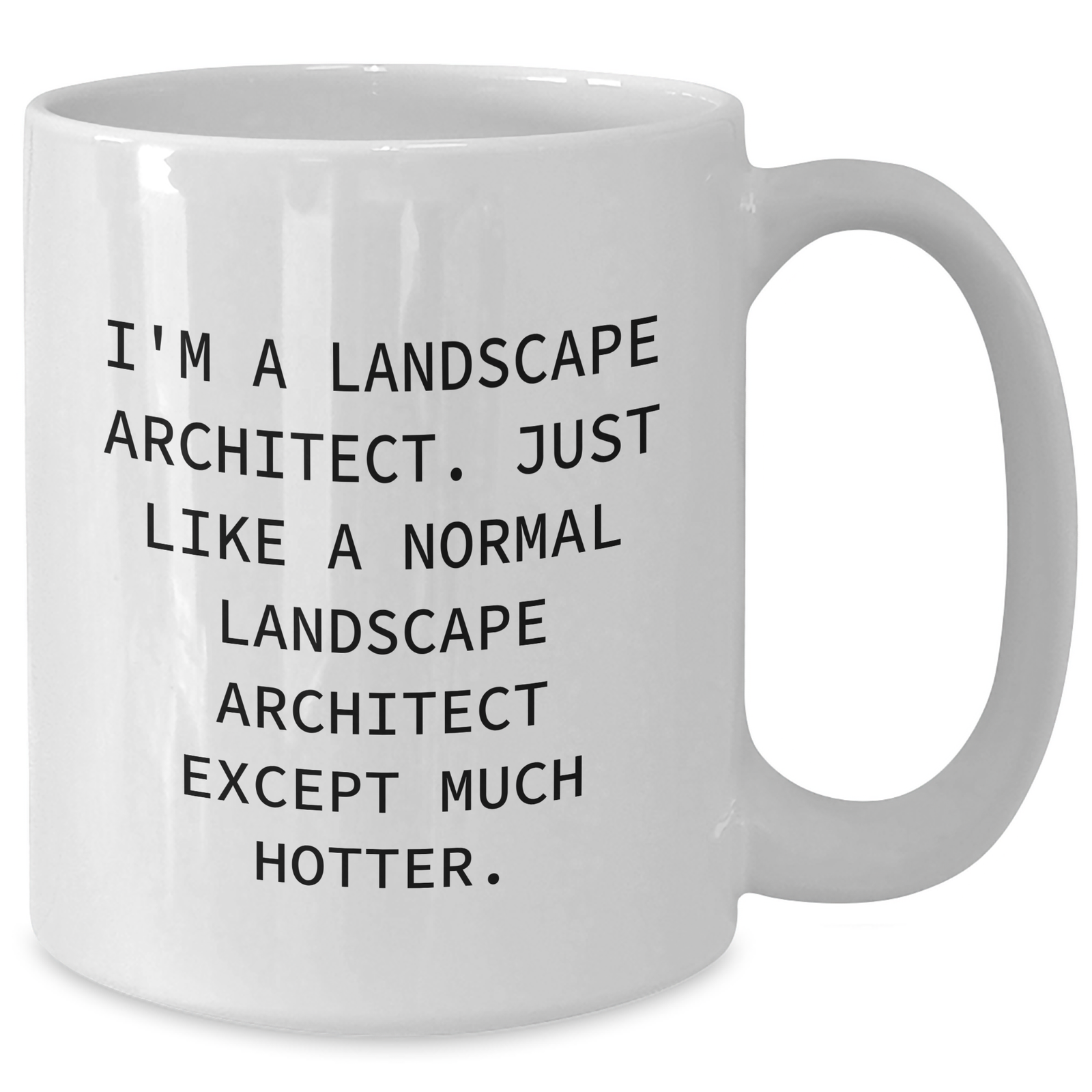 Funny Landscape Architect Gifts, I'm A Landscape Architect, Much Hotter White Coffee Mug for Father's Day Unique Gifts from Family or Friends - Additional