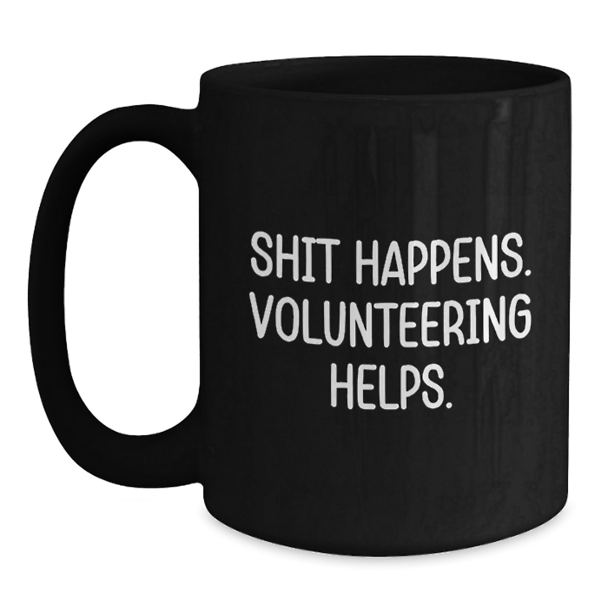 Funny Volunteering Mugs Gifts from Friends for Volunteering Enthusiasts Black Coffee Mug Christmas Unique Gifts - Main