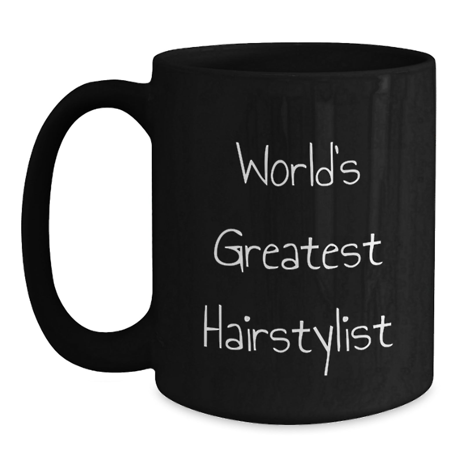 Funny World's Greatest Hairstylist Gifts from Friends for Hairstylist, Black Coffee Mug for Graduation Unique Gifts - Main