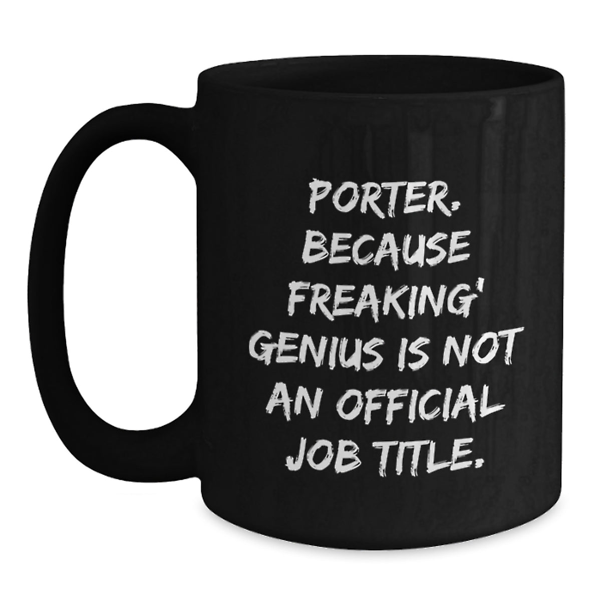 Porter Keepsake Black Coffee Mug for Him 11oz Birthday Gift Premium - Main