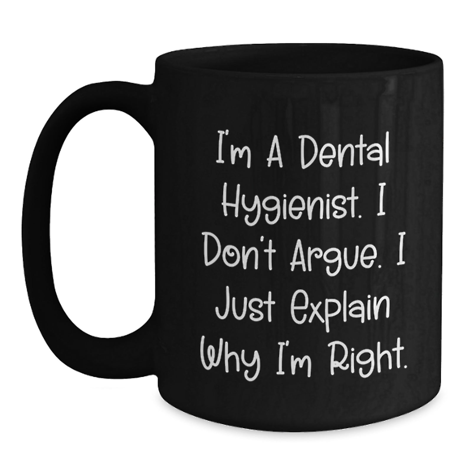 Funny Dental Hygienist Gifts from Friends, Unique Black Coffee Mug for Valentine's - Main
