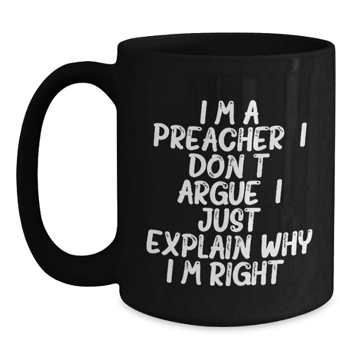 Birthday Gift Preacher Black Coffee Mug Present for Her – Keepsake - Main