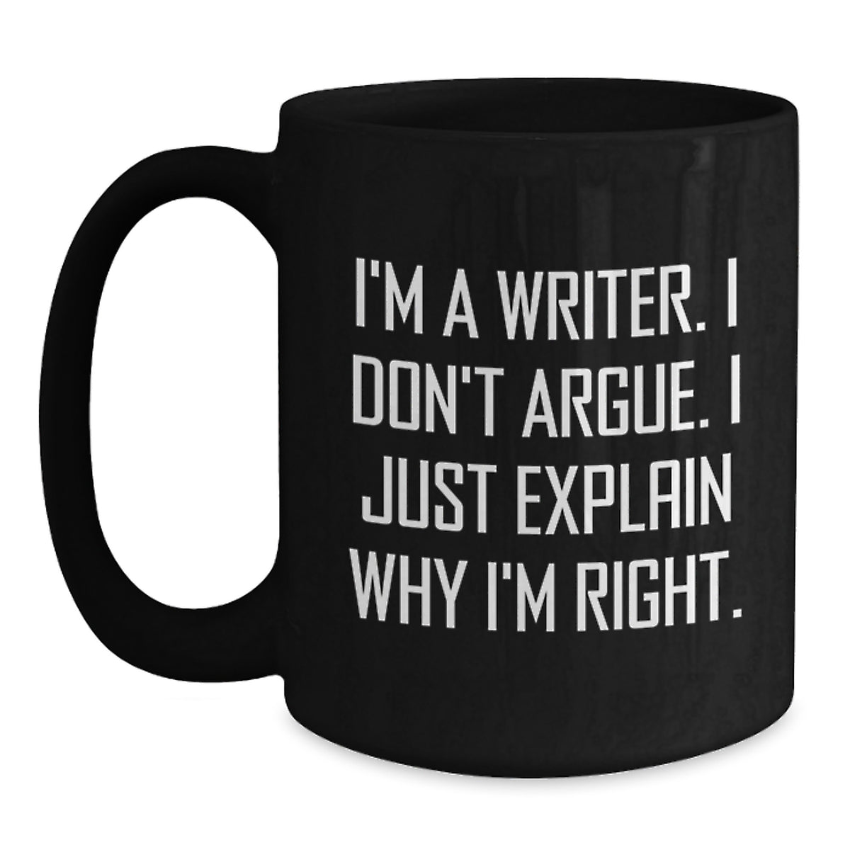 Premium Writer Keepsake Black Coffee Mug for Him Christmas Gift - Main