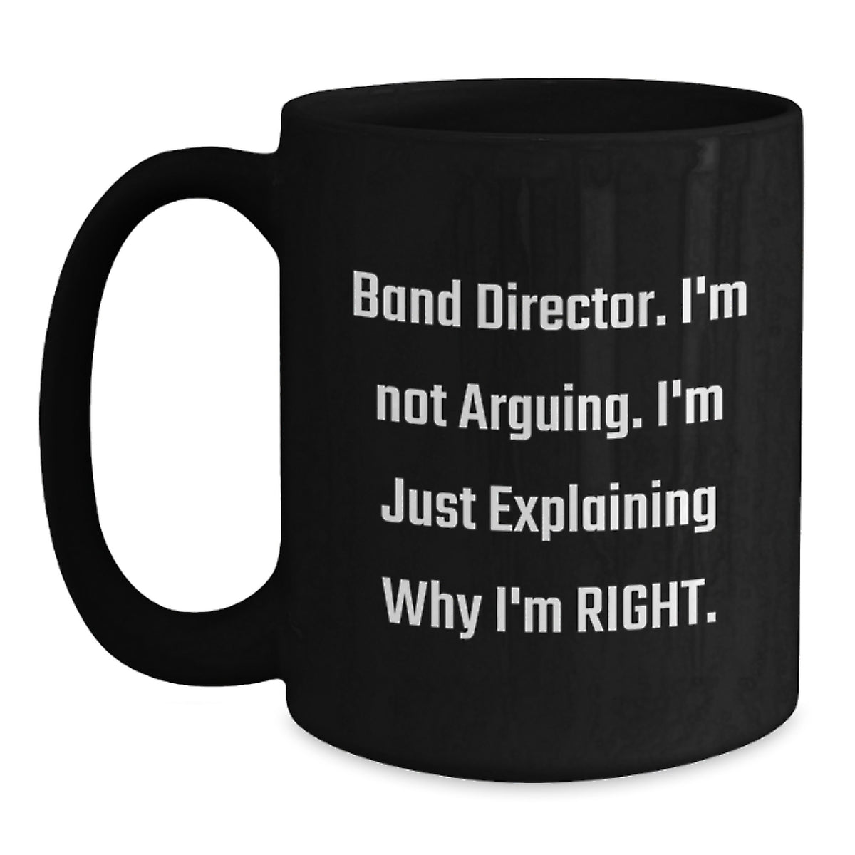 Band Director Keepsake Black Coffee Mug for Him Birthday Gift - Main