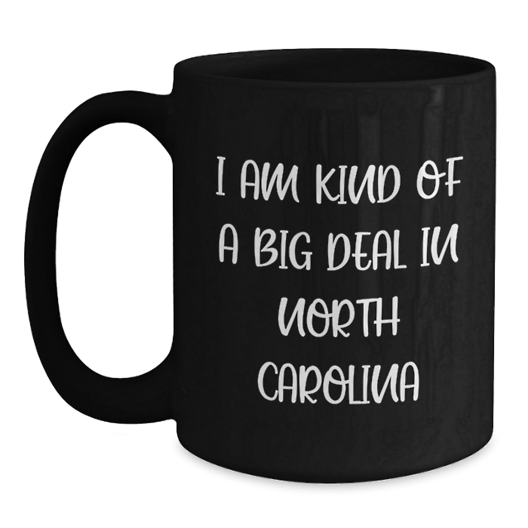 North Carolina Black Coffee Mug - Funny Gifts from Friends to Men in North Carolina for Christmas - Main