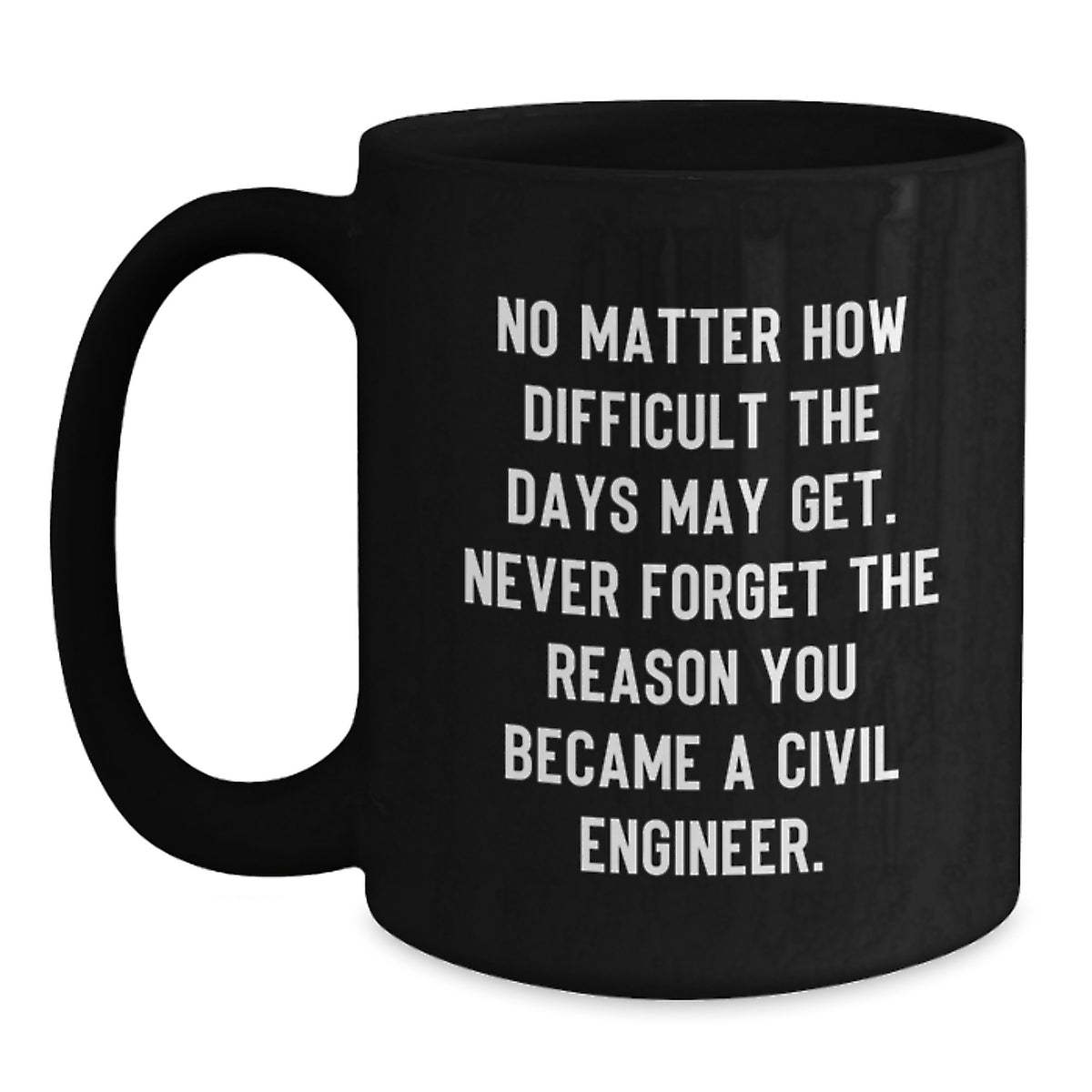 Gifts for Civil Engineers, Funny Quote Black Coffee Mug, Valentine's Unique Gifts from Friends to Men - Main