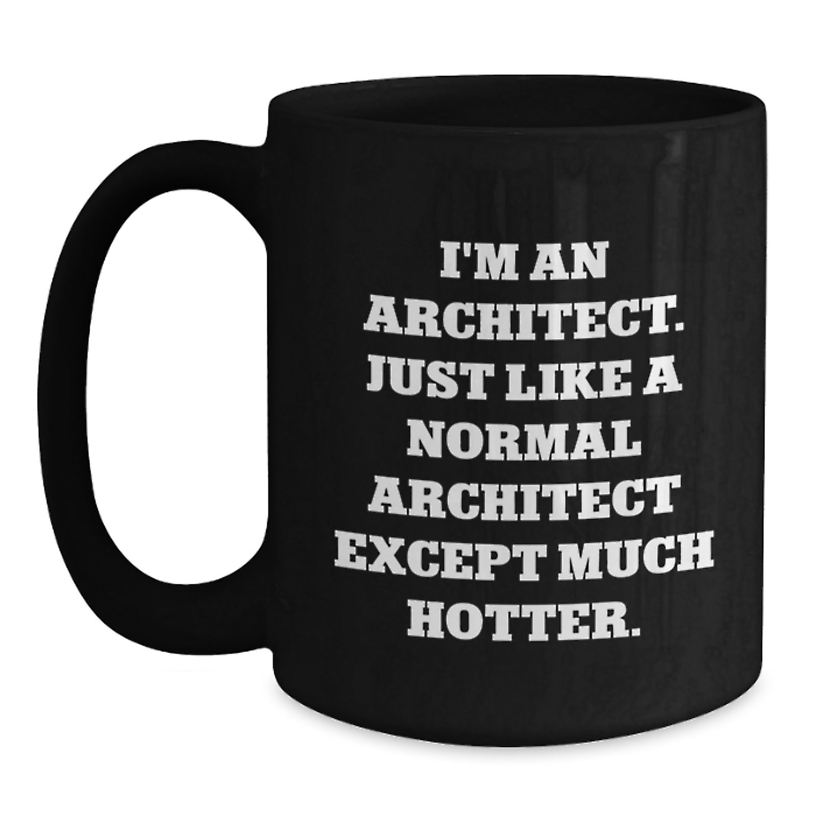 Funny Architect Gifts for Mom, I'm An Architect Like You Except Much Hotter - Black Coffee Mug for Architect Women, Mothers Day Unique - Main