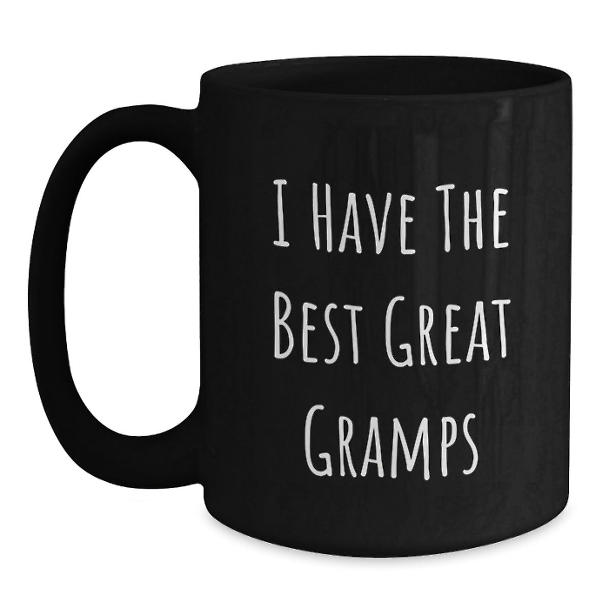 Funny Gramps Black Coffee Mug Gifts from Grandkids for Dad on Father's Day - 'I Have The Best Great Gramps' - Main