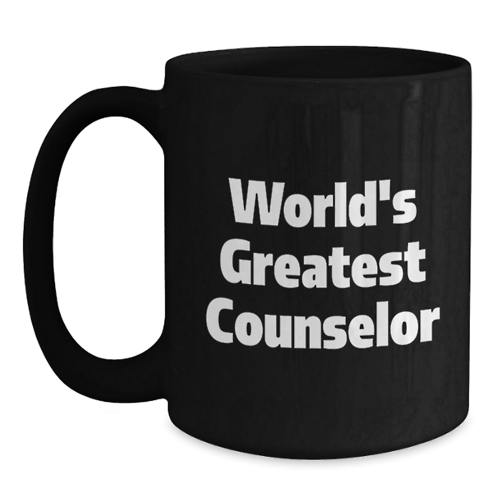 Funny Counselor Gifts from Friends for the World's Greatest Counselor Black Coffee Mug, Graduation Unique Gifts - Main