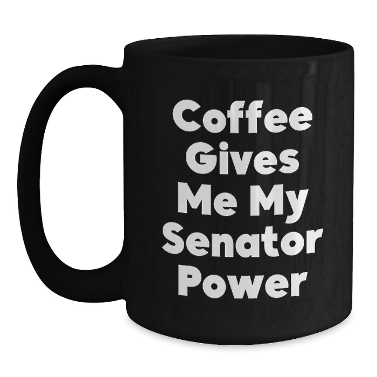 Funny Senator Gifts for Men Black Coffee Mug Christmas Unique Presents from Friends - Main