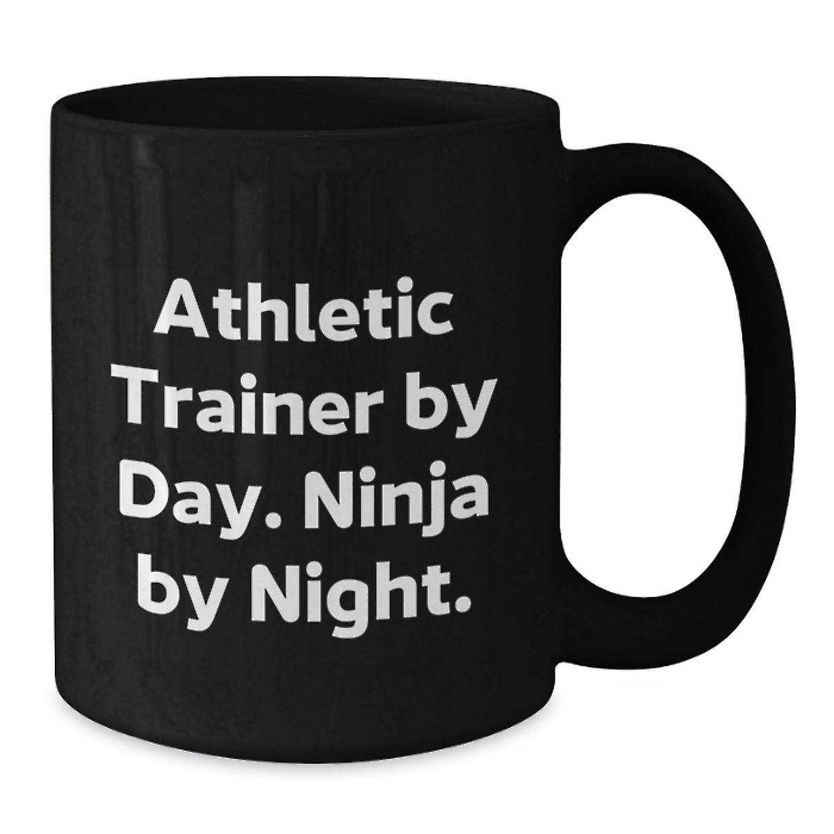 Funny Quotes for Athletic Trainer Gifts from Friends and Family, Unique Graduation Unique Gifts for Men, Black Coffee Mugs with Inspirational Quote 'Athletic Trainer By Day. Ninja By Night.' - Additional