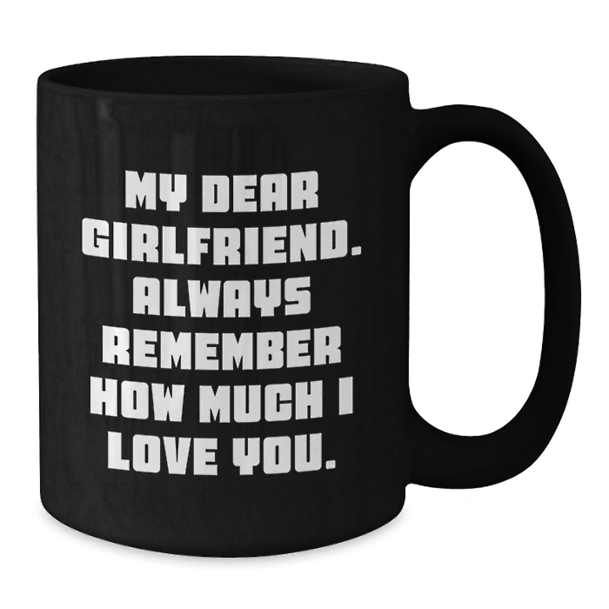 Funny Quotes Gifts for Sweetheart, Black Coffee Mug, Perfect for Mother's Day Morning Routine, Gifts from Men to Women, My Dear Sweetheart Always Remember How Much I Love You. - Additional
