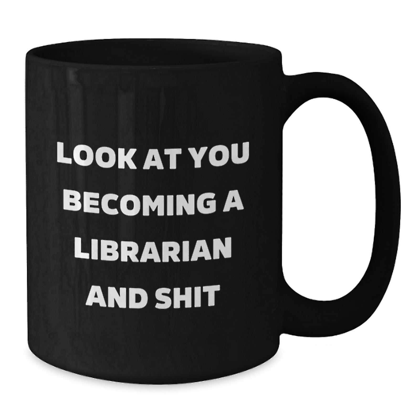 Funny Librarian Gifts for Her, Black Coffee Mug - Gifts from Friends to Daughter, Unique Mom, Sister, and Coworker - Additional