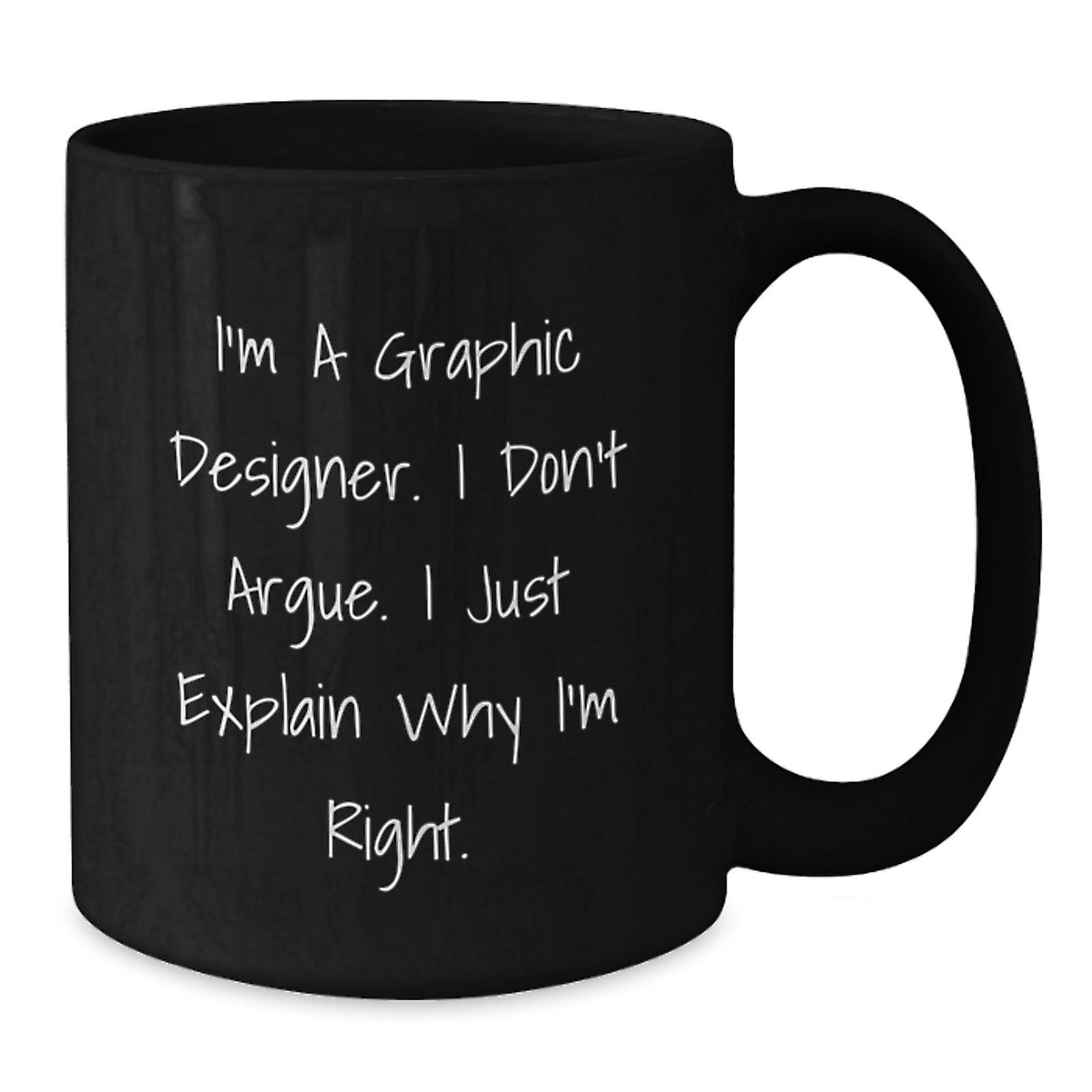 Funny Graphic Designer Gift, I'm A Graphic Designer. I Don't Argue. I'm Right, Valentine's Unique Gifts for Graphic Designer Friends - Additional