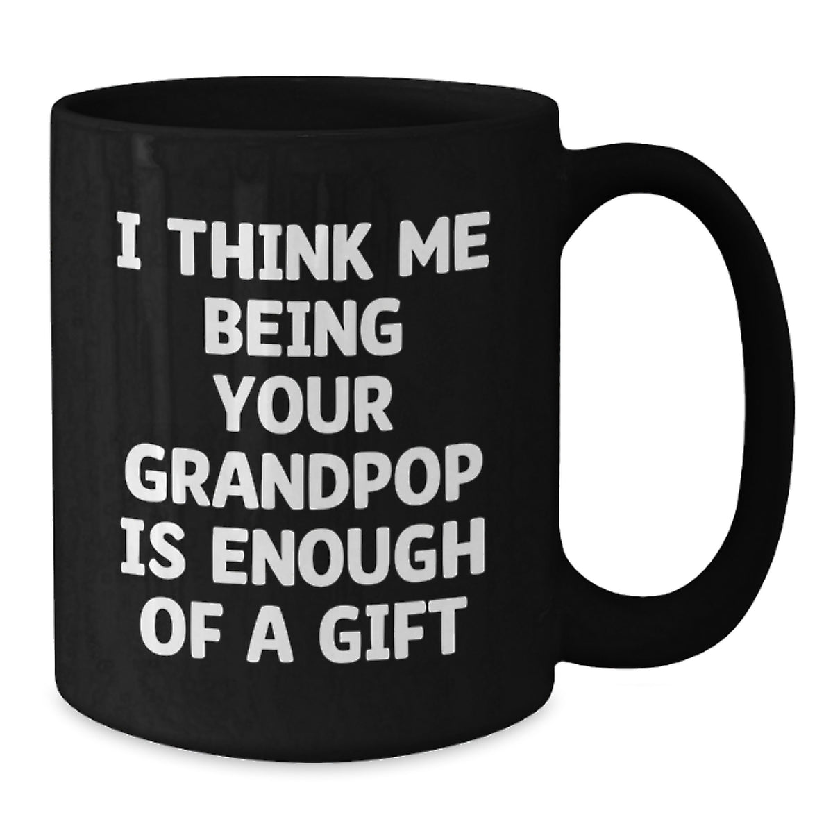 Funny Grandpop Gifts for Men - Unique Black Coffee Mug for Grandpop from Men - Christmas Unique Gifts for Grandpop - Additional