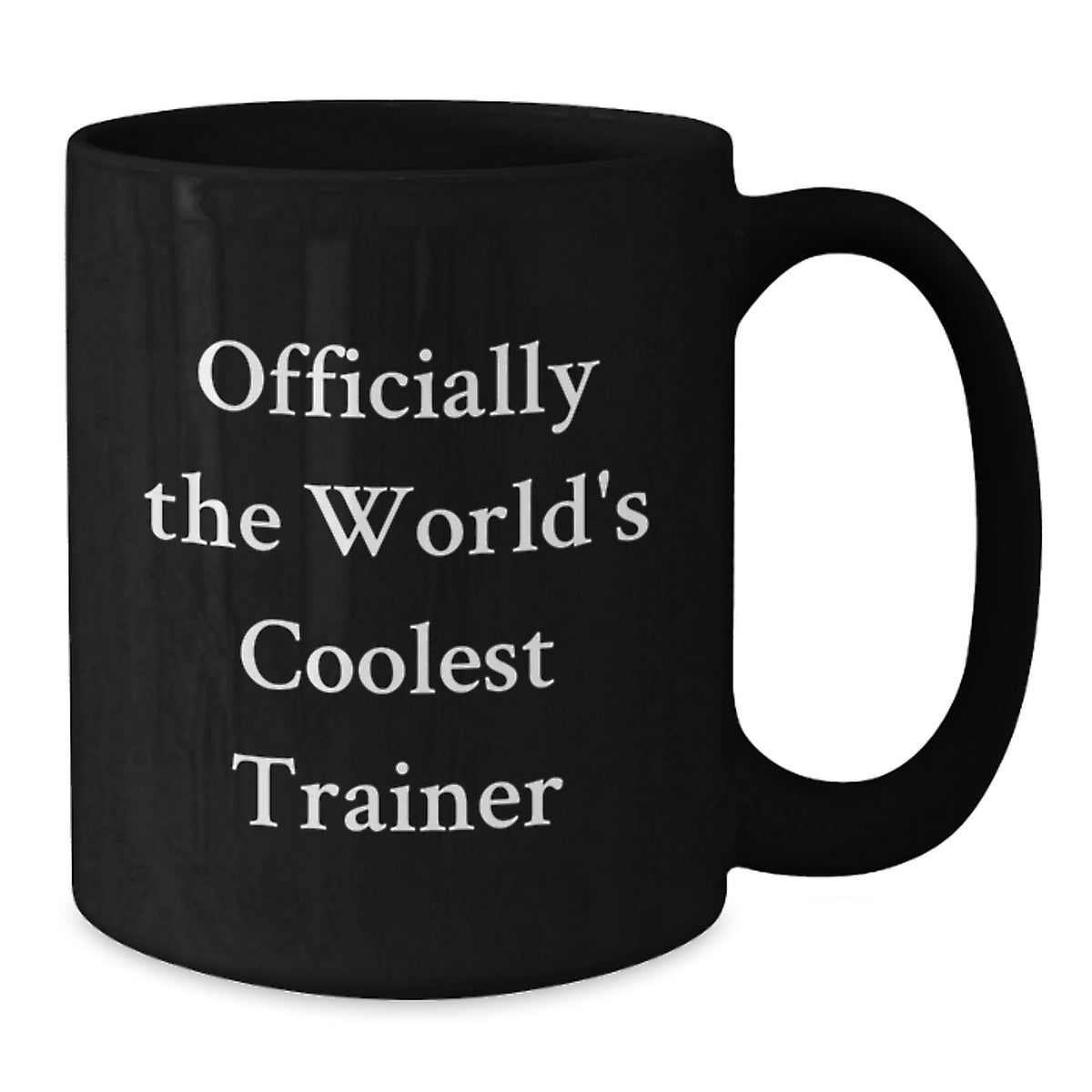 Funny Trainer Gifts from Friends, Graduation Unique Gifts for Men, Black Coffee Mug with Officially the World's Coolest Trainer Quote - Additional
