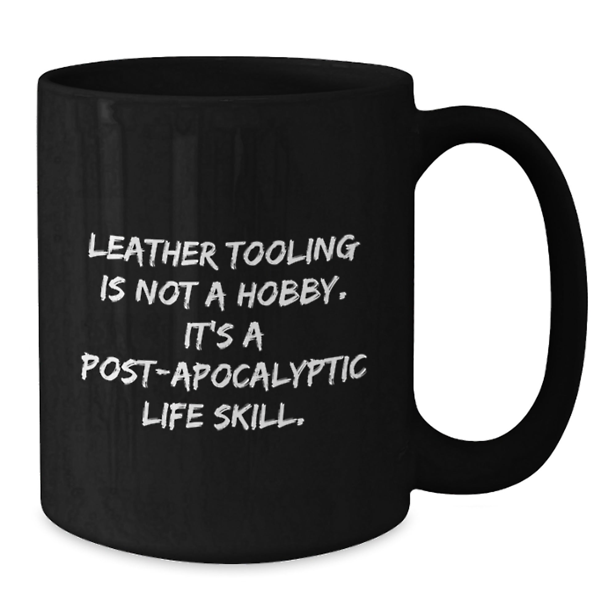 Leather Tooling Enthusiasts Gifts, Funny Quotes Black Coffee Mugs, Birthday Unique Gifts from Friends to Leather Tooling Men, Women, Coworkers, Family - Additional
