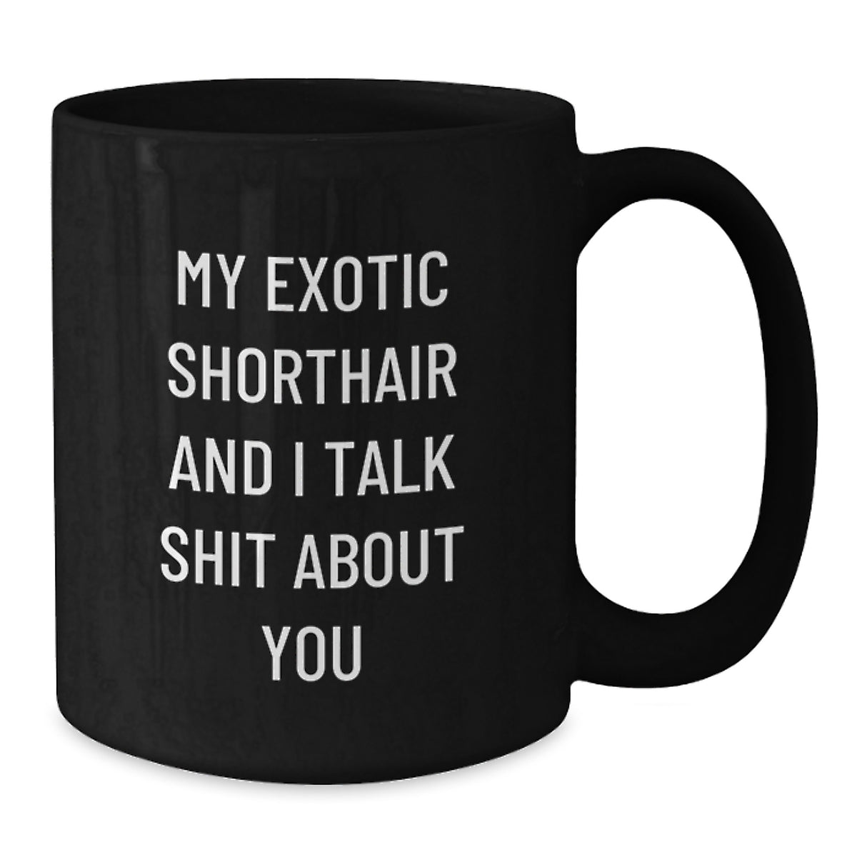 Funny Exotic Shorthair Cat Lover Gifts from Friends to Exotic Shorthair Cat Owners Black Coffee Mug for Graduation Unique - Additional