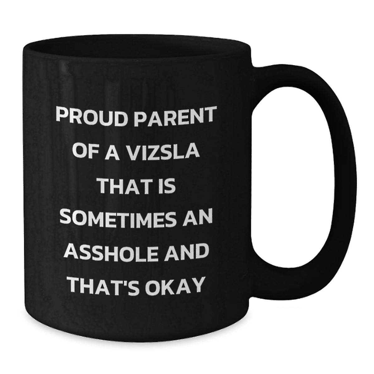 Funny Vizsla Dog Lover Gifts from Mom to Daughter for Graduation Unique Black Coffee Mugs with Proud Parent Quote - Vizsla Dog Dad Gifts for Men - Additional