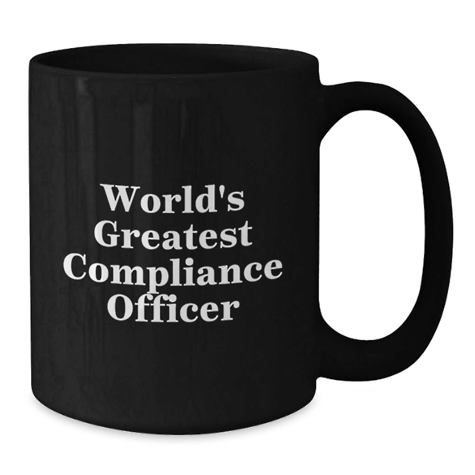Funny Compliance Officer Gifts for Birthday - World's Greatest Compliance Officer Black Coffee Mug Gifts from Coworkers - Additional