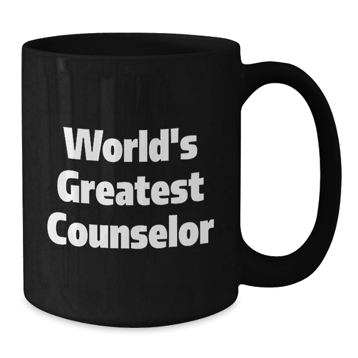 Funny Counselor Gifts from Friends for the World's Greatest Counselor Black Coffee Mug, Graduation Unique Gifts - Additional