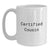 Funny Cousin Gifts, White Coffee Mug, 'Certified Cousin' Quote, Birthday Unique Gifts from Family to Cousin - Main