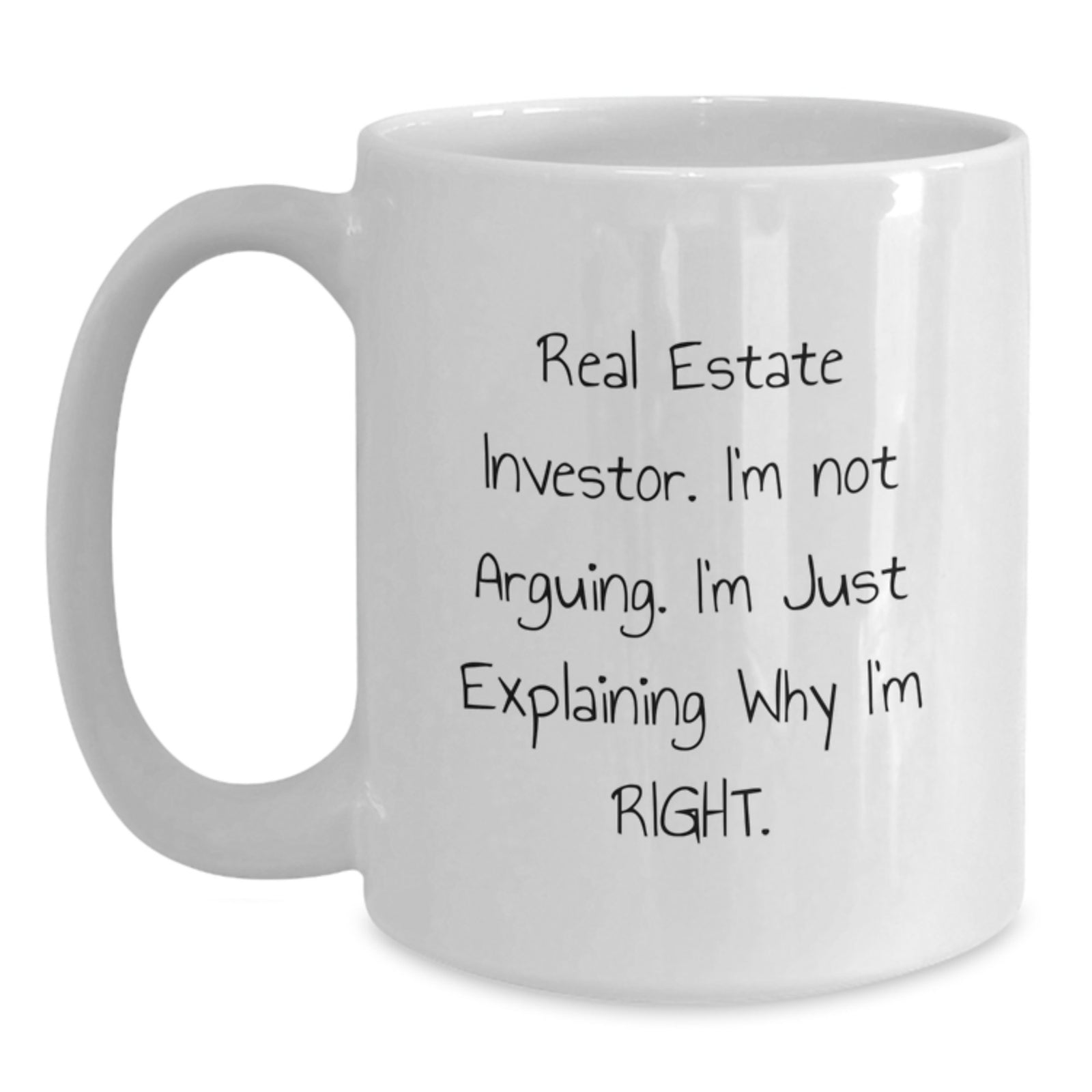 Funny Real Estate Investor Gifts for Men, Valentine's Unique Mugs for Real Estate Investor from Friends - White Coffee Mug - Main