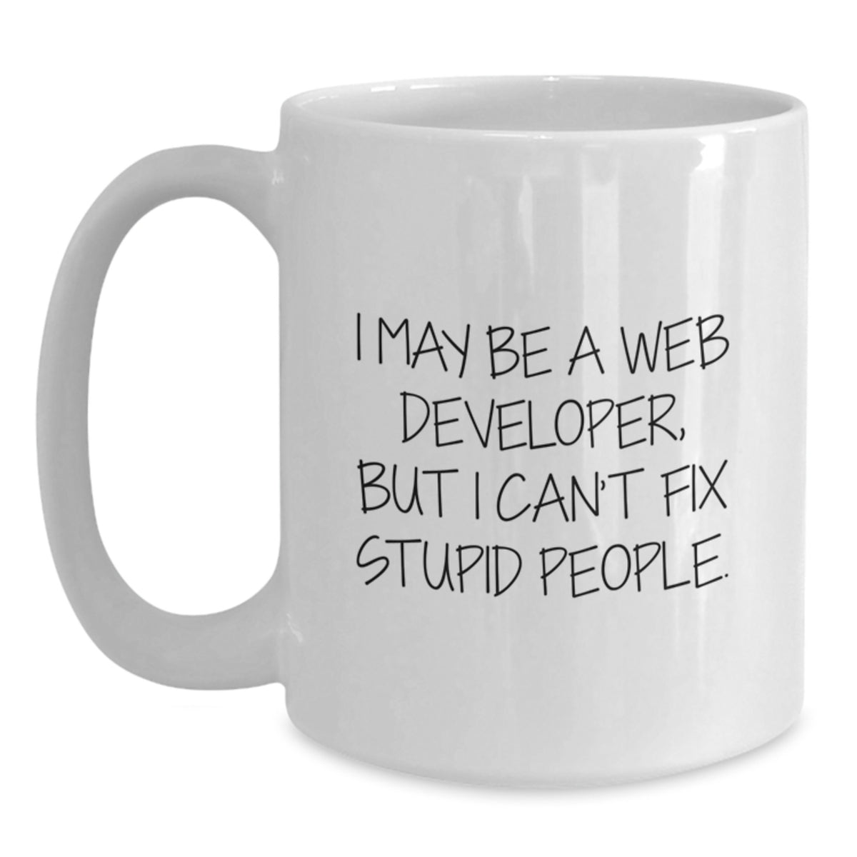 Birthday Gift for Her Web Developer White Coffee Mug Present - Main