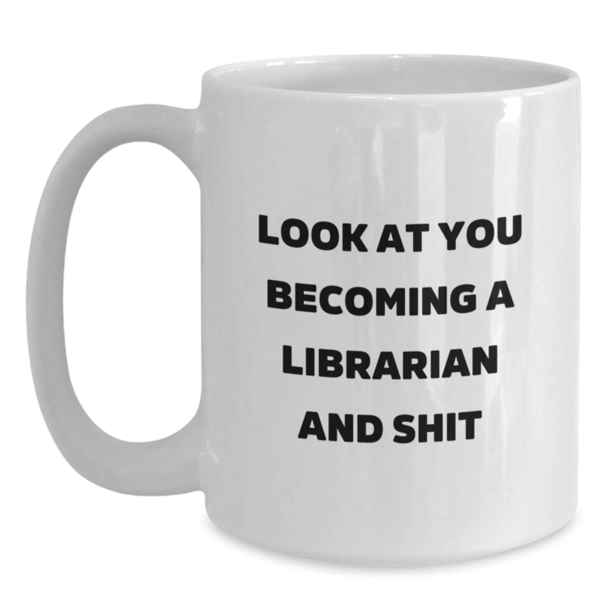 Funny Librarian Gifts from Friends, White Coffee Mug for Librarian Women, Mother's Day Unique Gifts - Main
