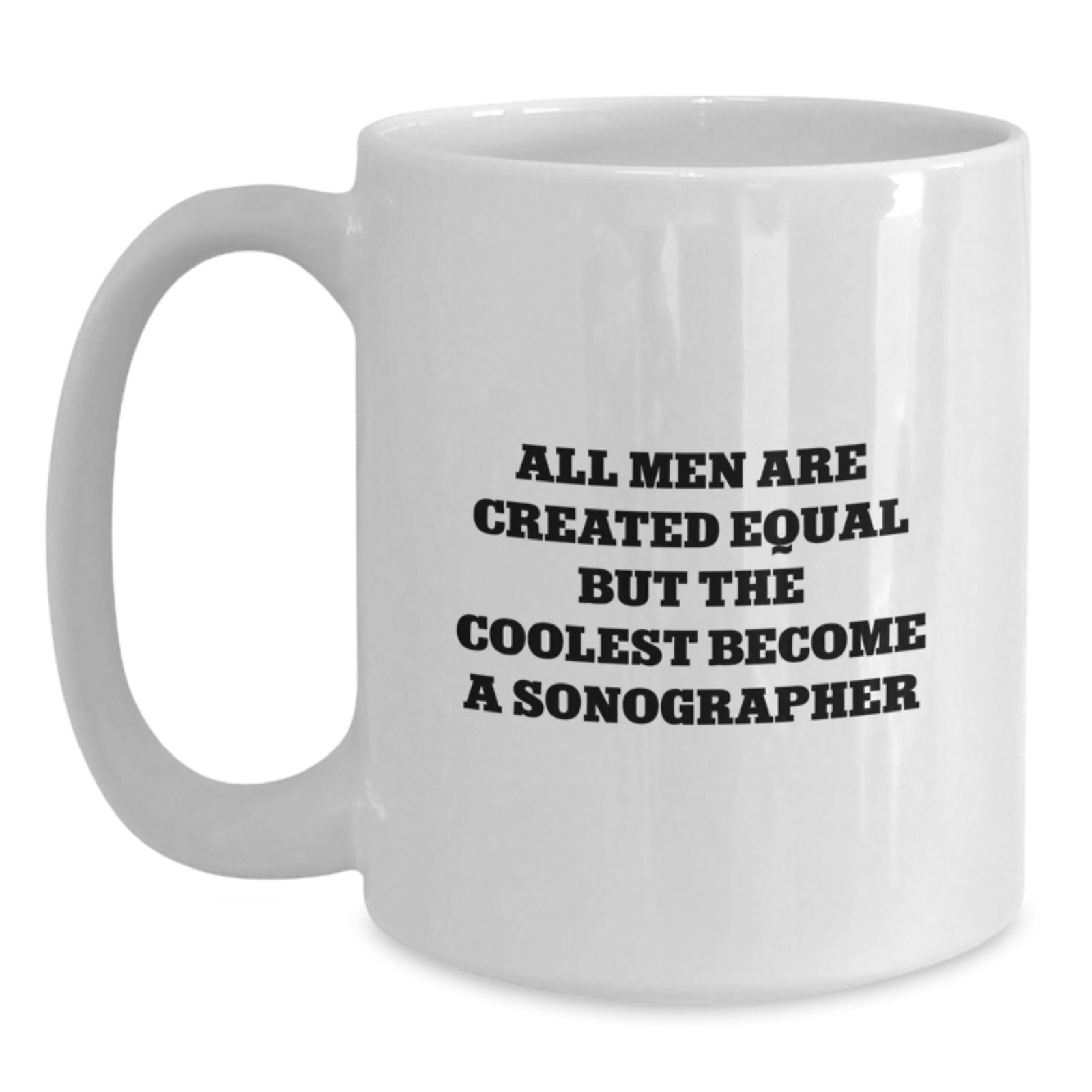 Funny Sonographer Gifts for Men, White Coffee Mug for Christmas Unique Presents from Family Friends - Main