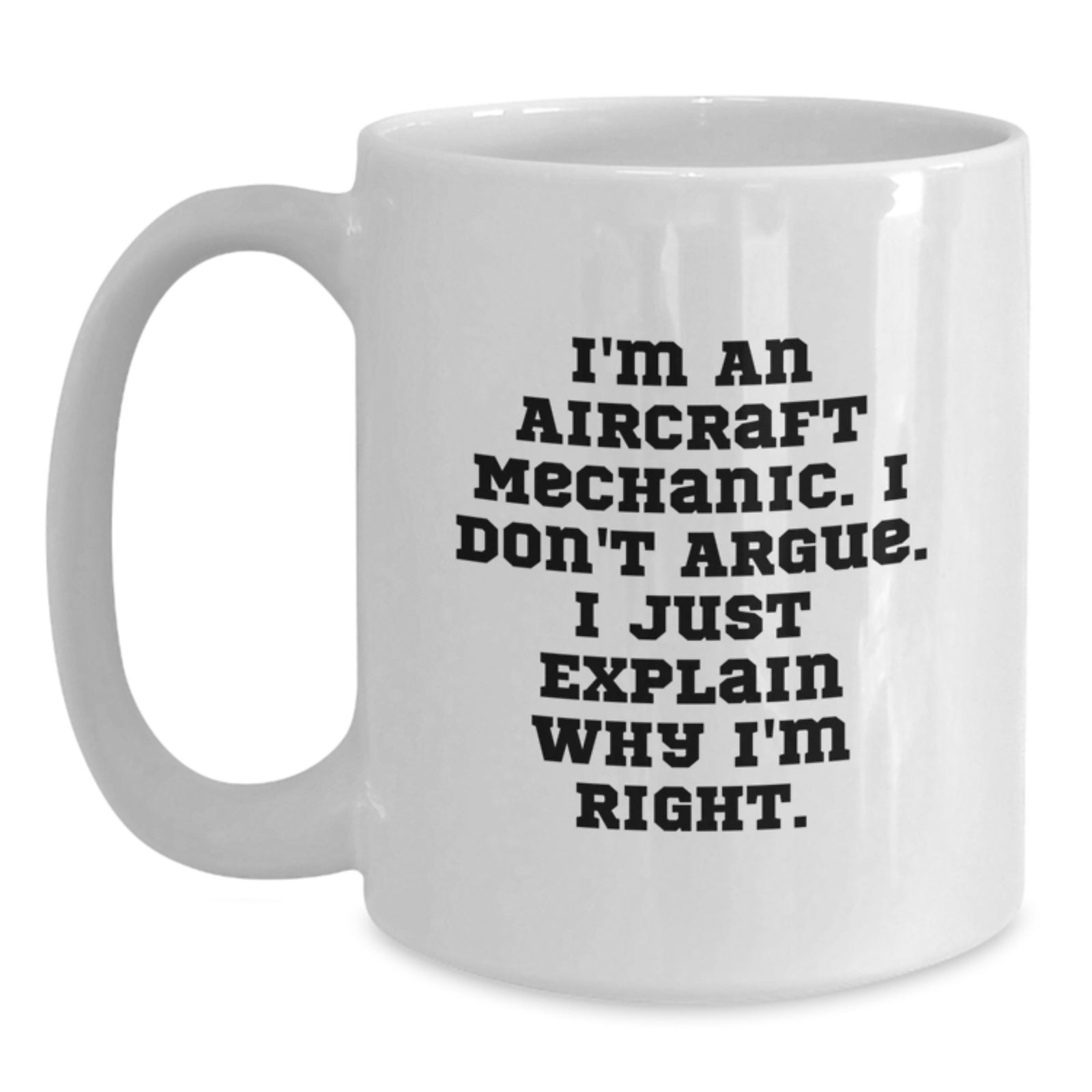 Aircraft Mechanic Gift for Him - A Righteous Keepsake Coffee Mug - Main