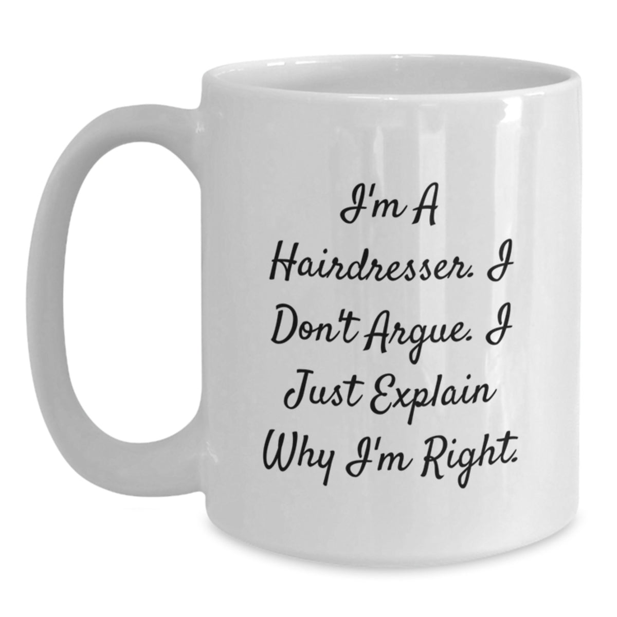 Funny Hairdresser Gifts from Men to Hairdresser Friends on Mother's Day Unique White Coffee Mugs - Main