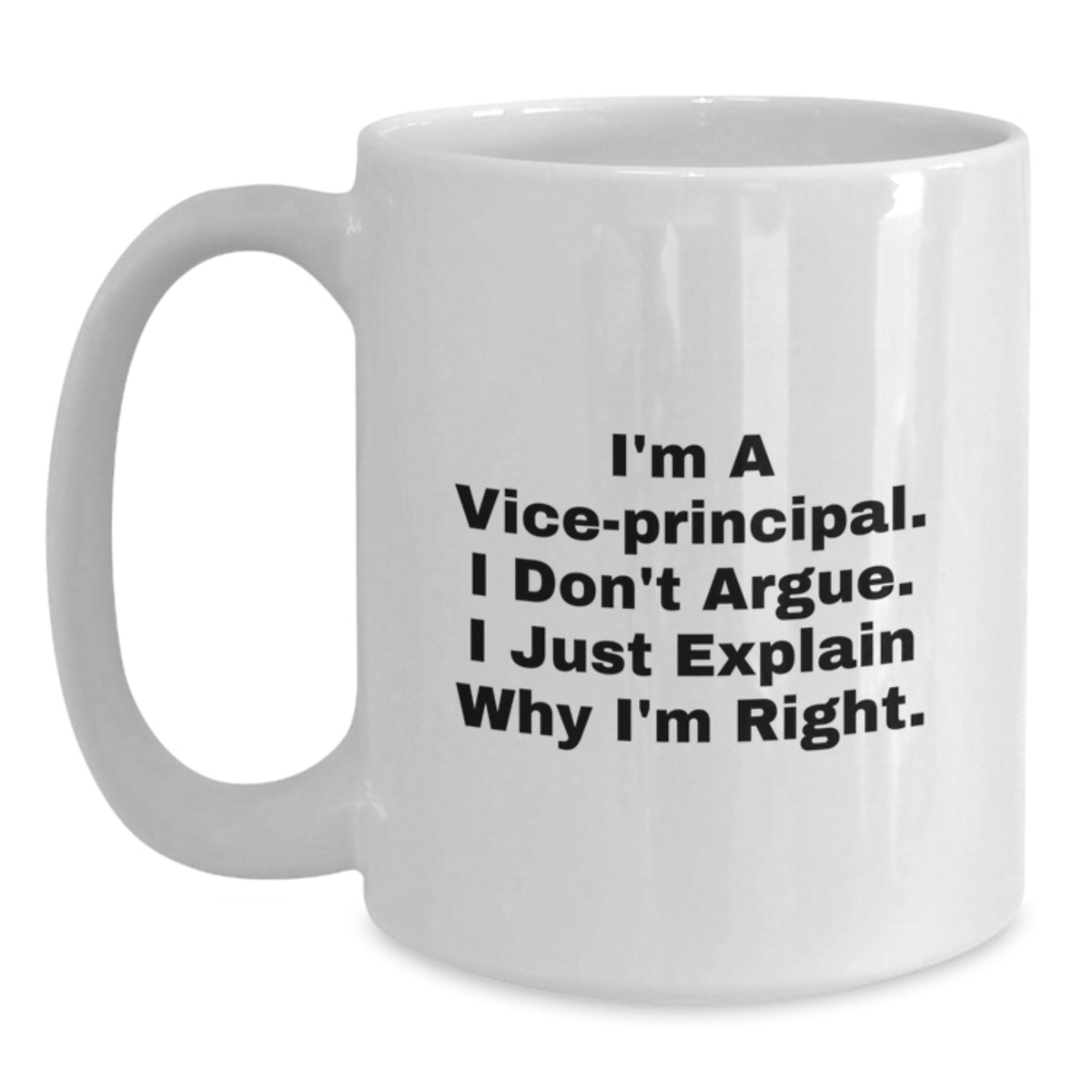 Funny Vice-principal Gifts from Friends to Men Vice-principal White Coffee Mug for Graduation Unique Gifts - Main