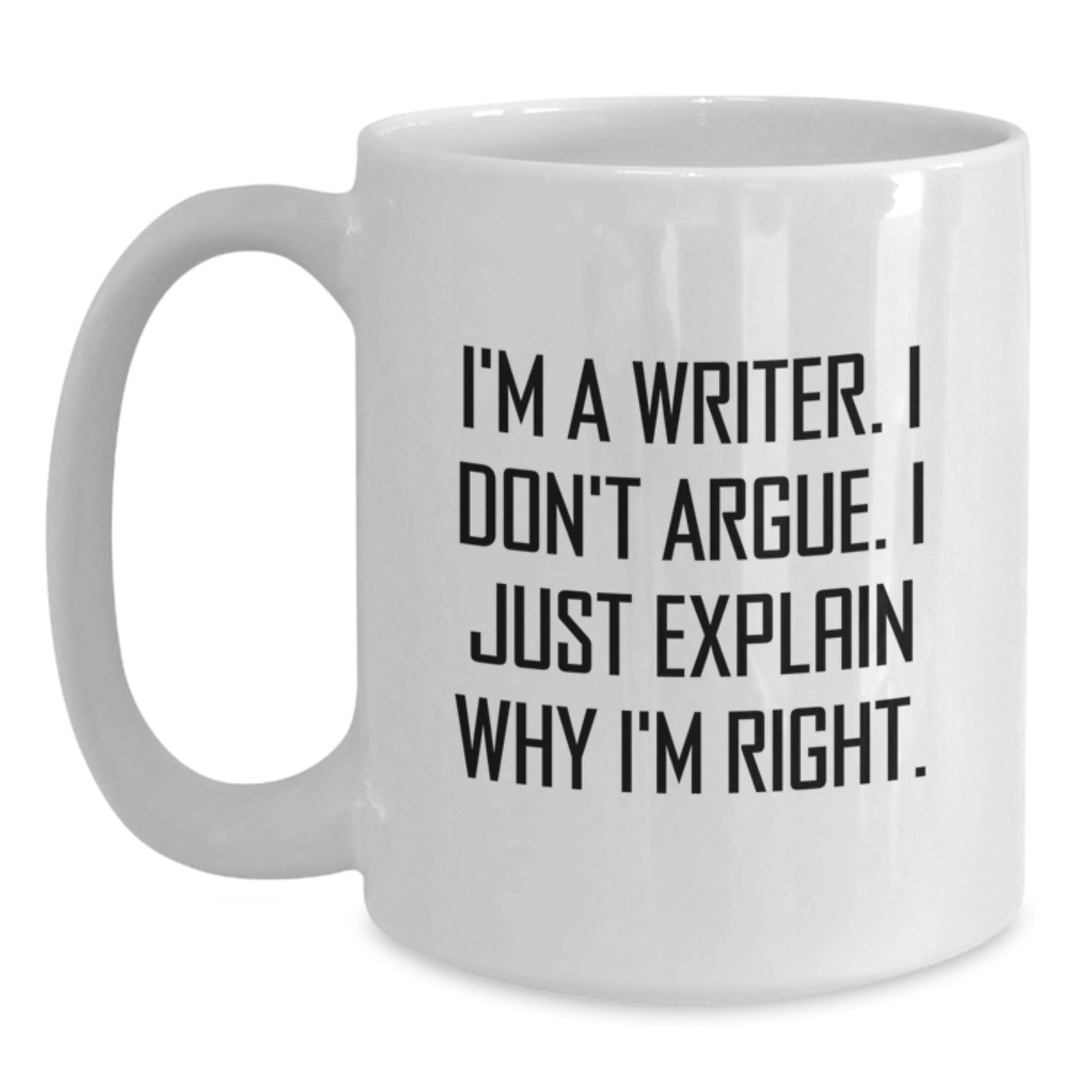 Writer Keepsake White Coffee Mug 11oz Ceramic for Him Christmas Gift - Main