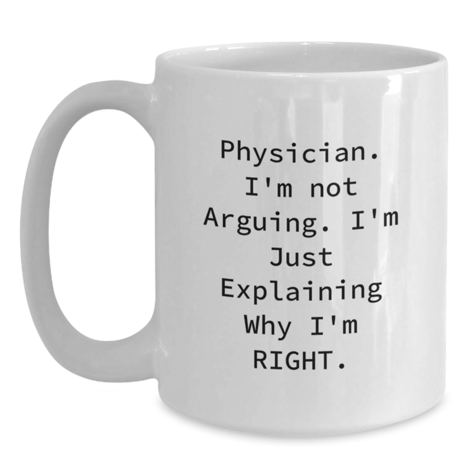 Birthday Gift Physician Keepsake White Ceramic Mug for Her Present - Main