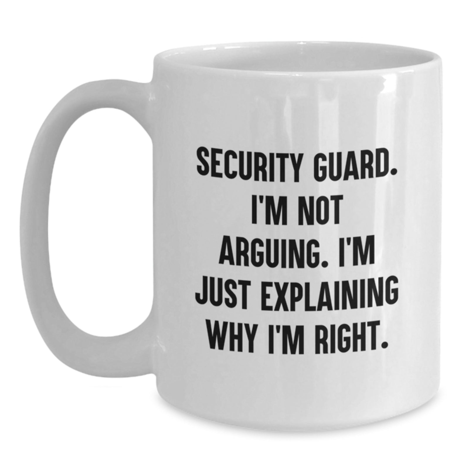 Birthday Gift for Her Security Guard Mug – Keepsake White Coffee Mug - Main