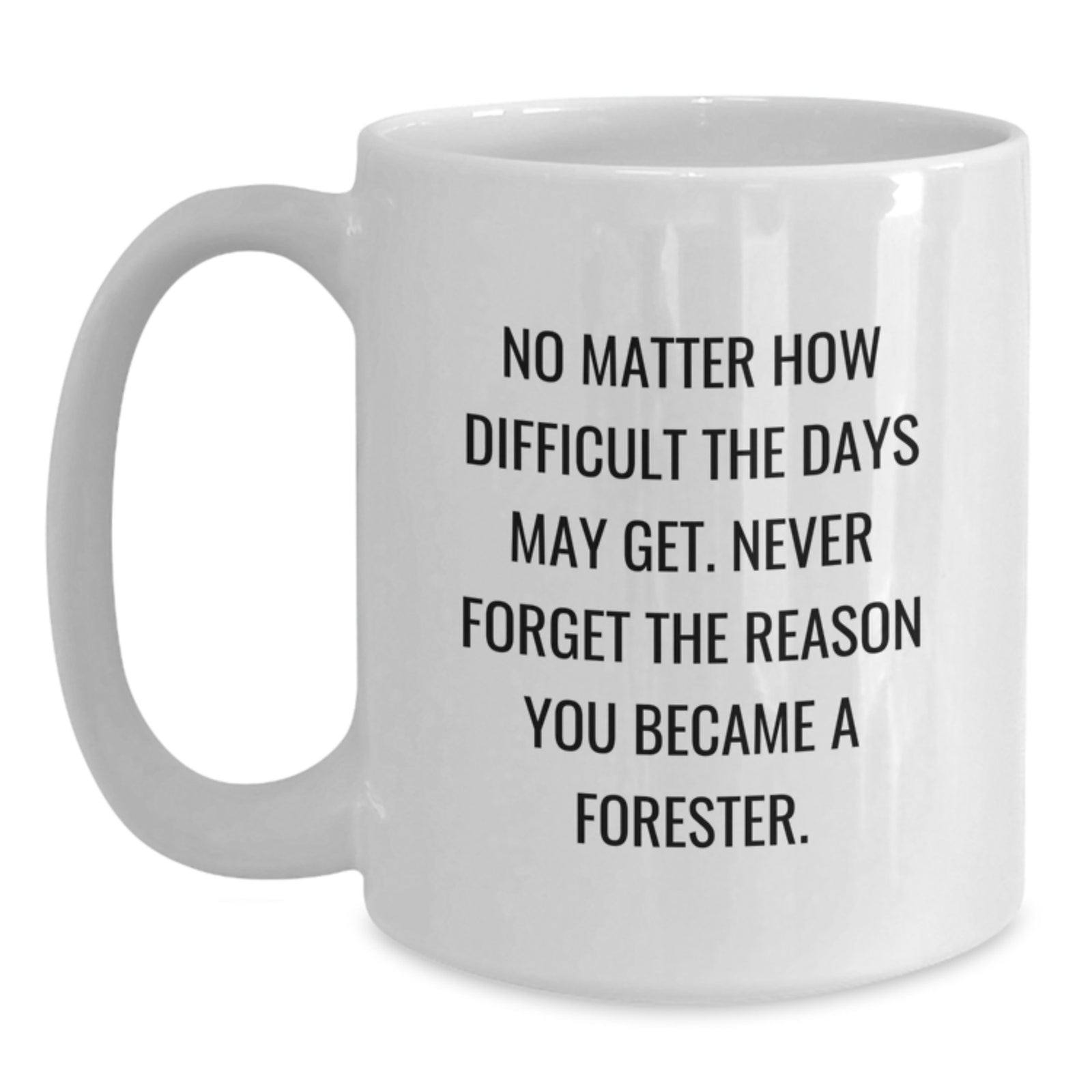 Funny Forester Gifts, White Coffee Mug with Inspirational Quote, Gifts from Friends for Forester, Graduation Unique Gifts - Main