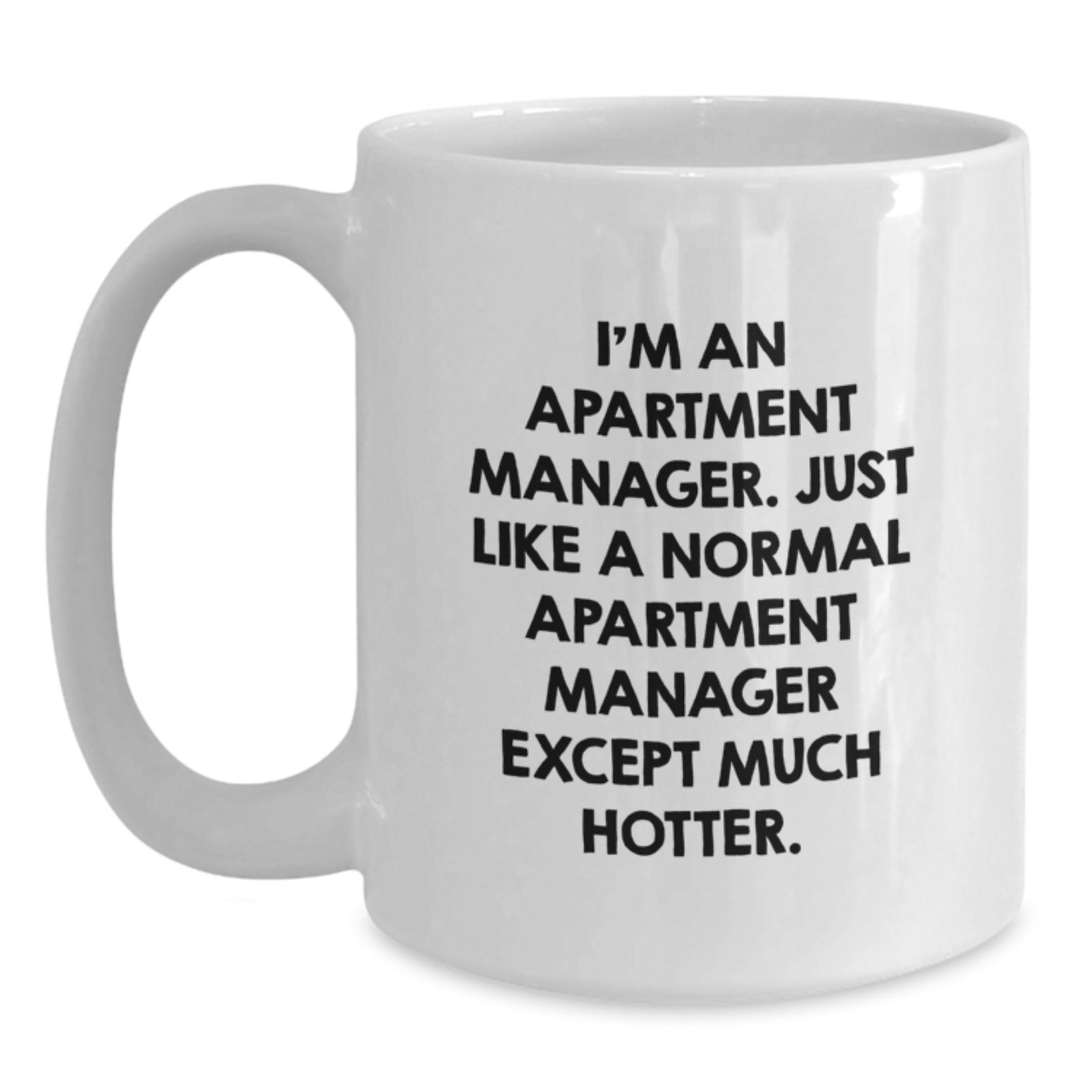 Funny Apartment Manager Gifts, Unique White Coffee Mugs, Birthday Wishes from Friends and Family - Main
