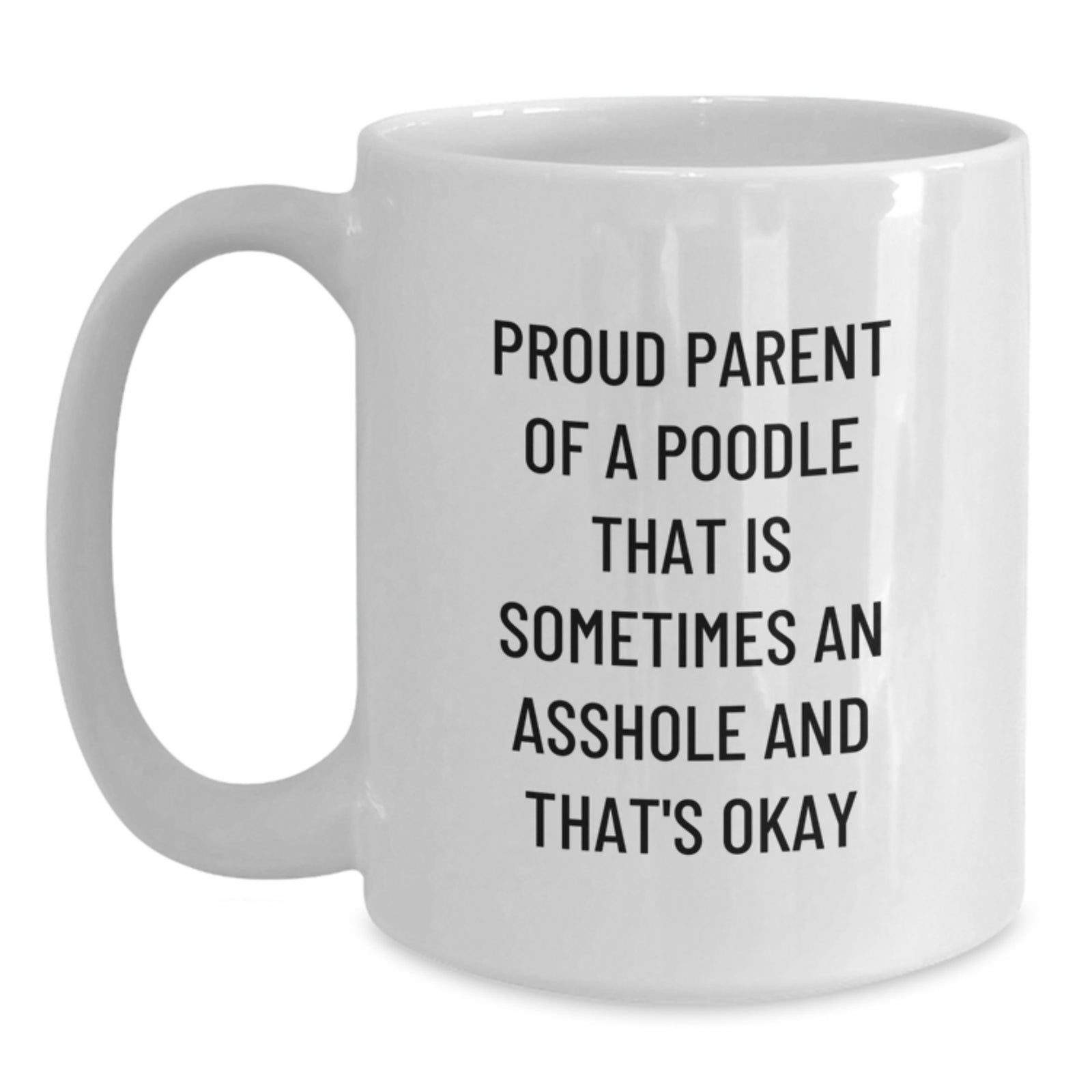 Funny Poodle Dog Mom Gifts from Friends for Birthday Unique Gifts White Coffee Mug - Main