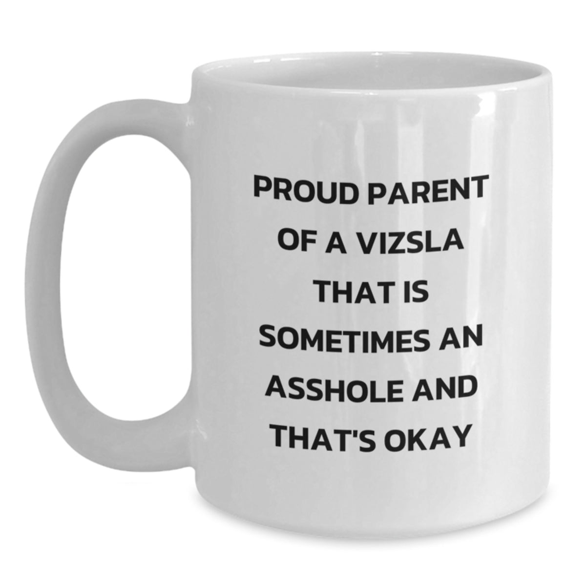 Funny Vizsla Dog Gifts for Proud Parents, White Coffee Mug for Graduation Unique - Main
